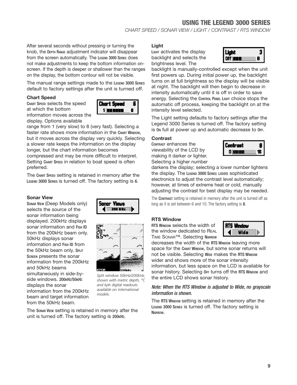 Using the legend 3000 series | Humminbird Legend 3000 User Manual | Page 11 / 18