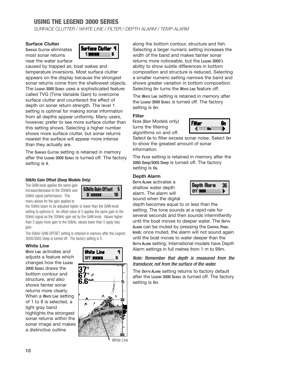 Using the legend 3000 series | Humminbird Legend 3000 User Manual | Page 12 / 18