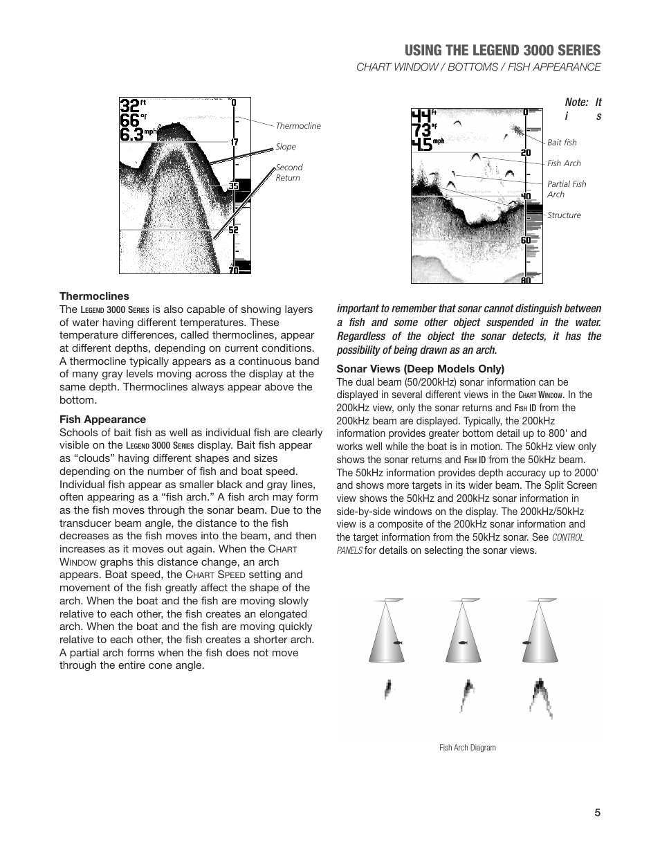 Using the legend 3000 series | Humminbird Legend 3000 User Manual | Page 7 / 18