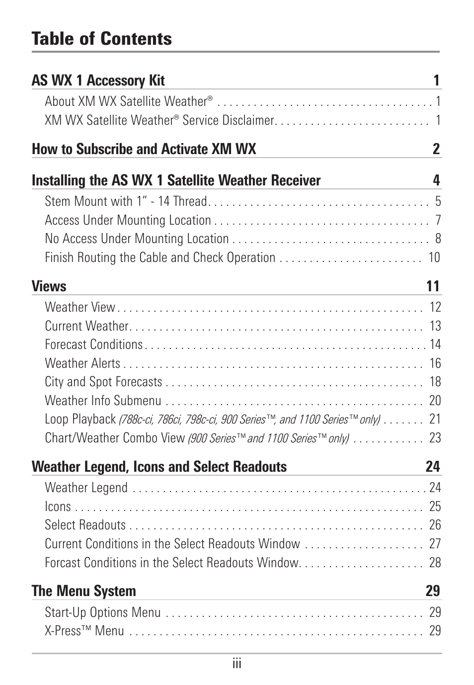 Humminbird AS WX 1 User Manual | Page 4 / 52