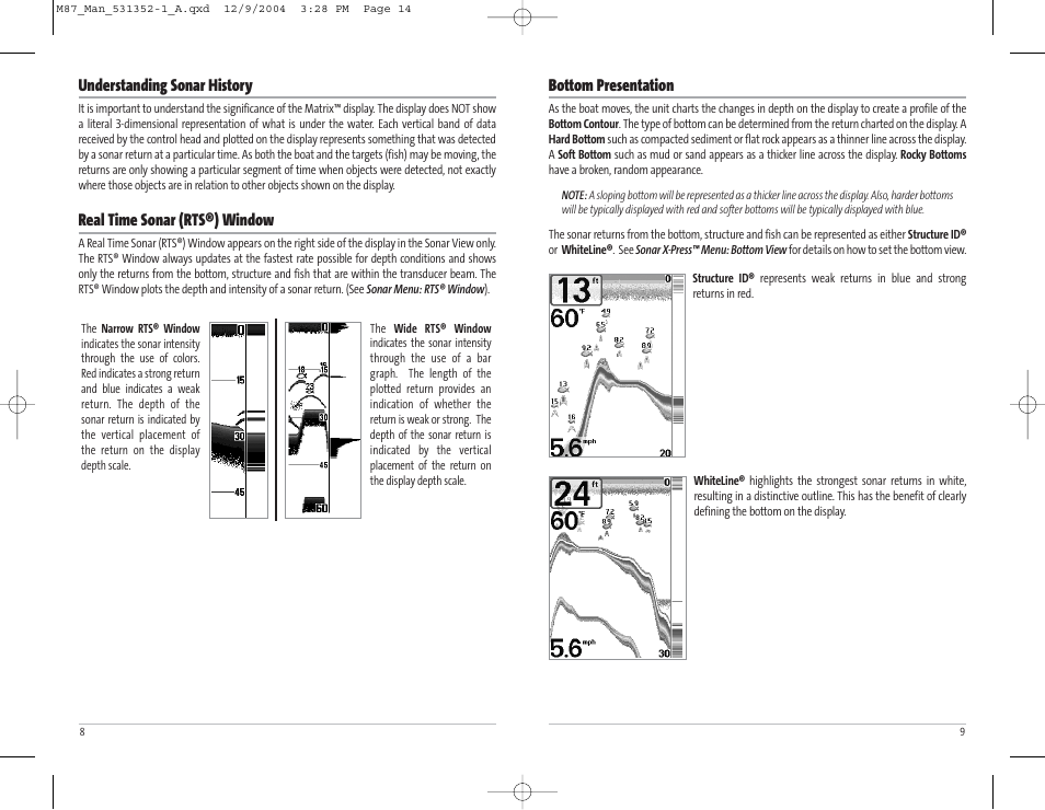 Humminbird Matrix Series Sonar Fishfinder Model Matrix 87 User Manual | Page 8 / 45