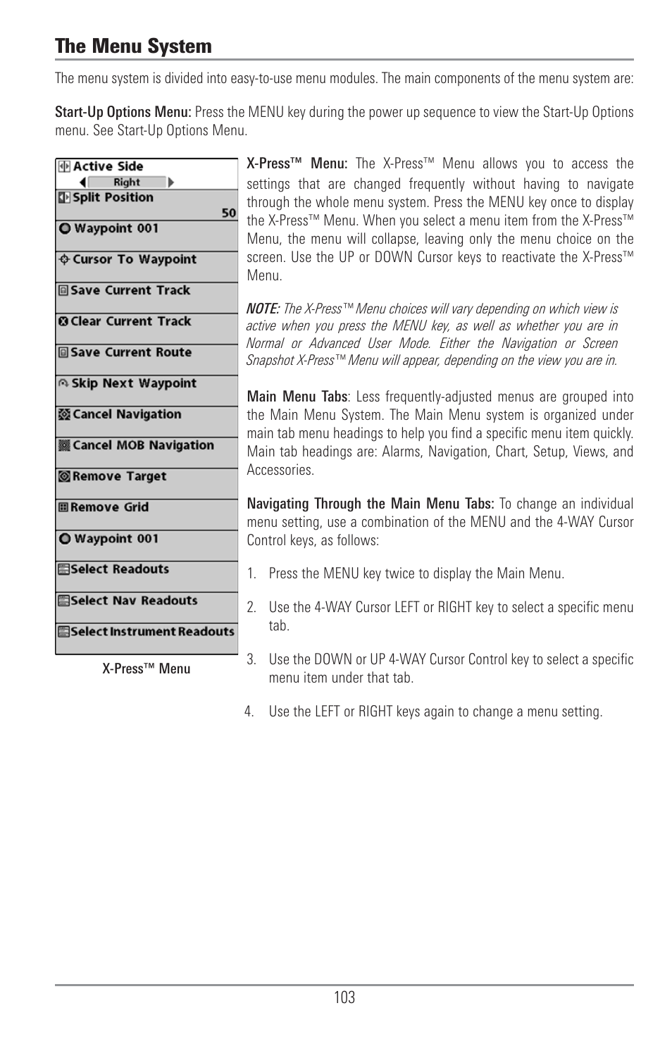 The menu system | Humminbird 1157C User Manual | Page 113 / 200