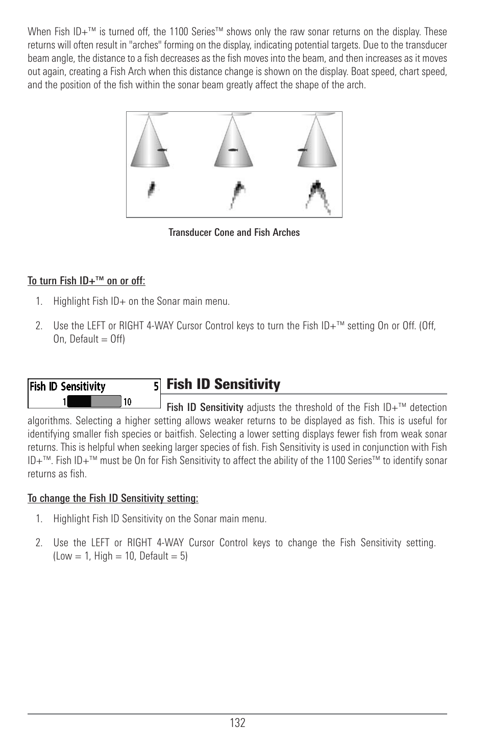 Fish id sensitivity | Humminbird 1157C User Manual | Page 142 / 200