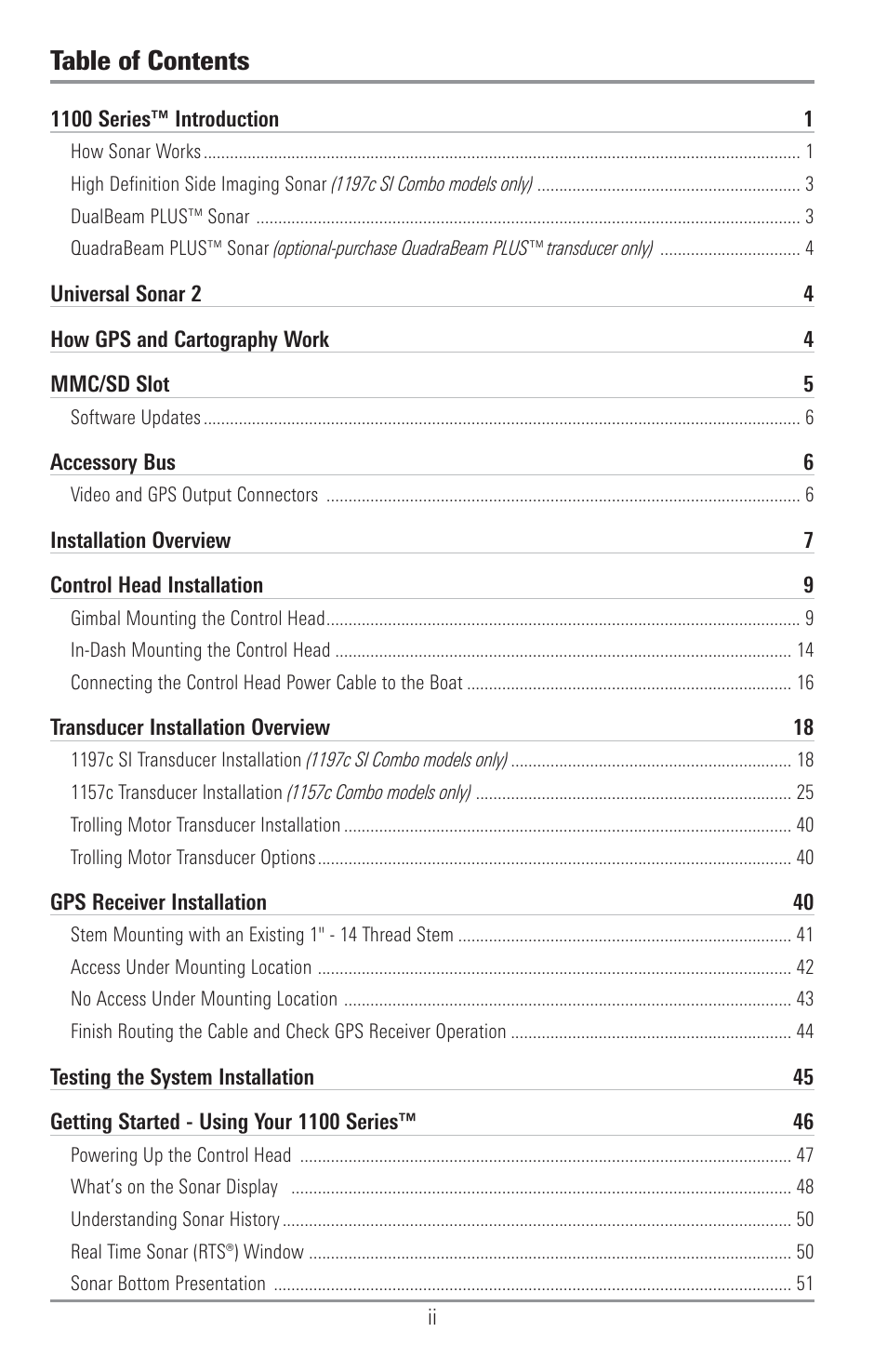 Humminbird 1157C User Manual | Page 4 / 200