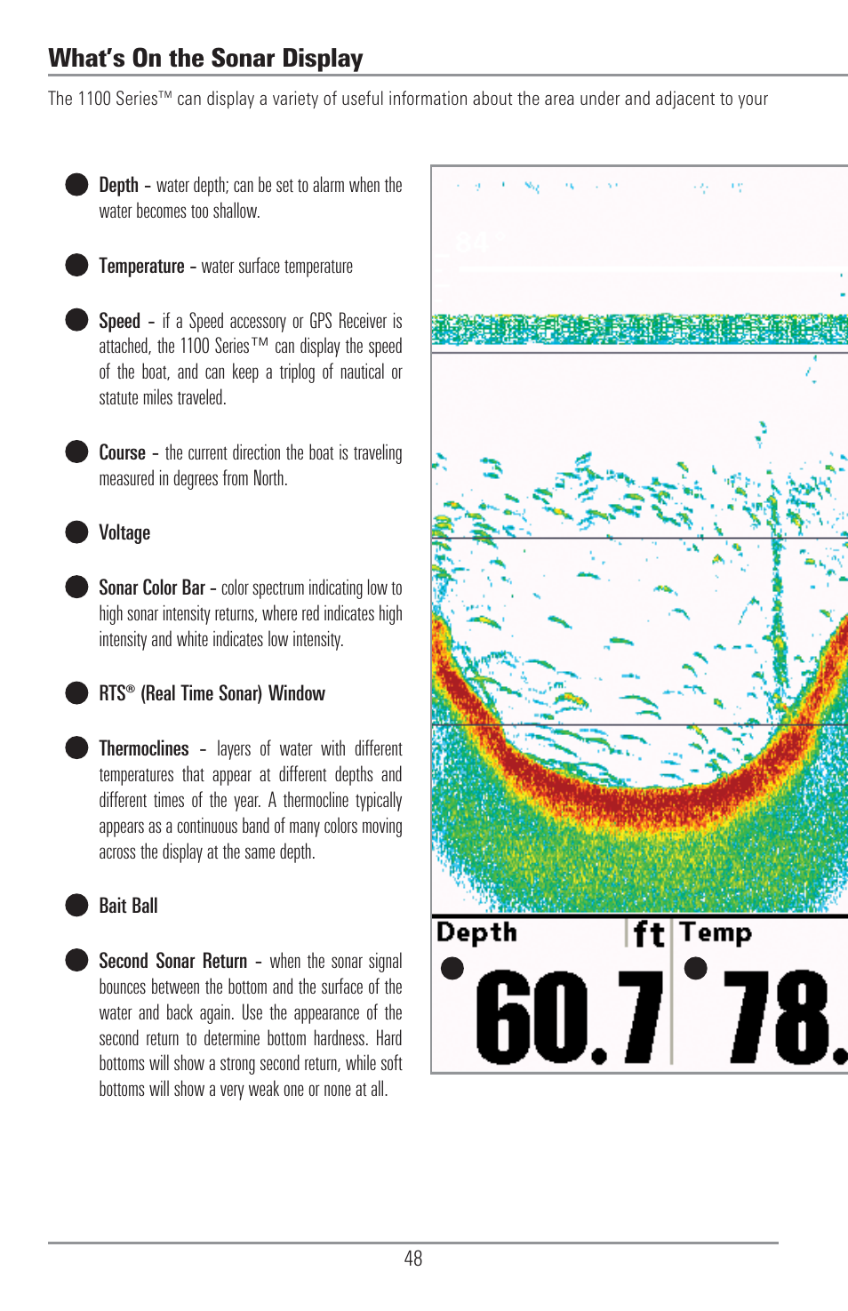 What’s on the sonar display | Humminbird 1157C User Manual | Page 58 / 200