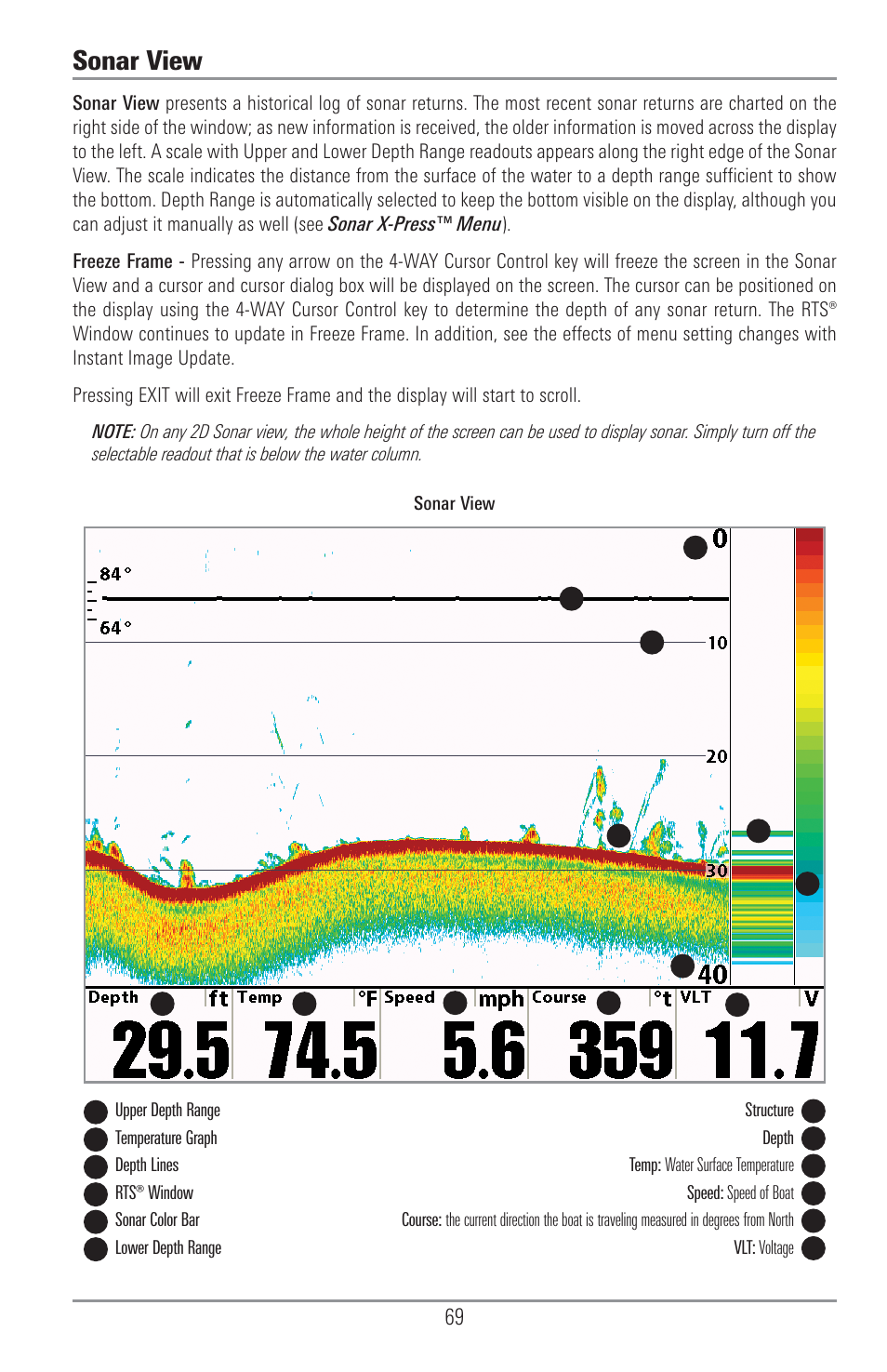 Sonar view | Humminbird 1157C User Manual | Page 79 / 200