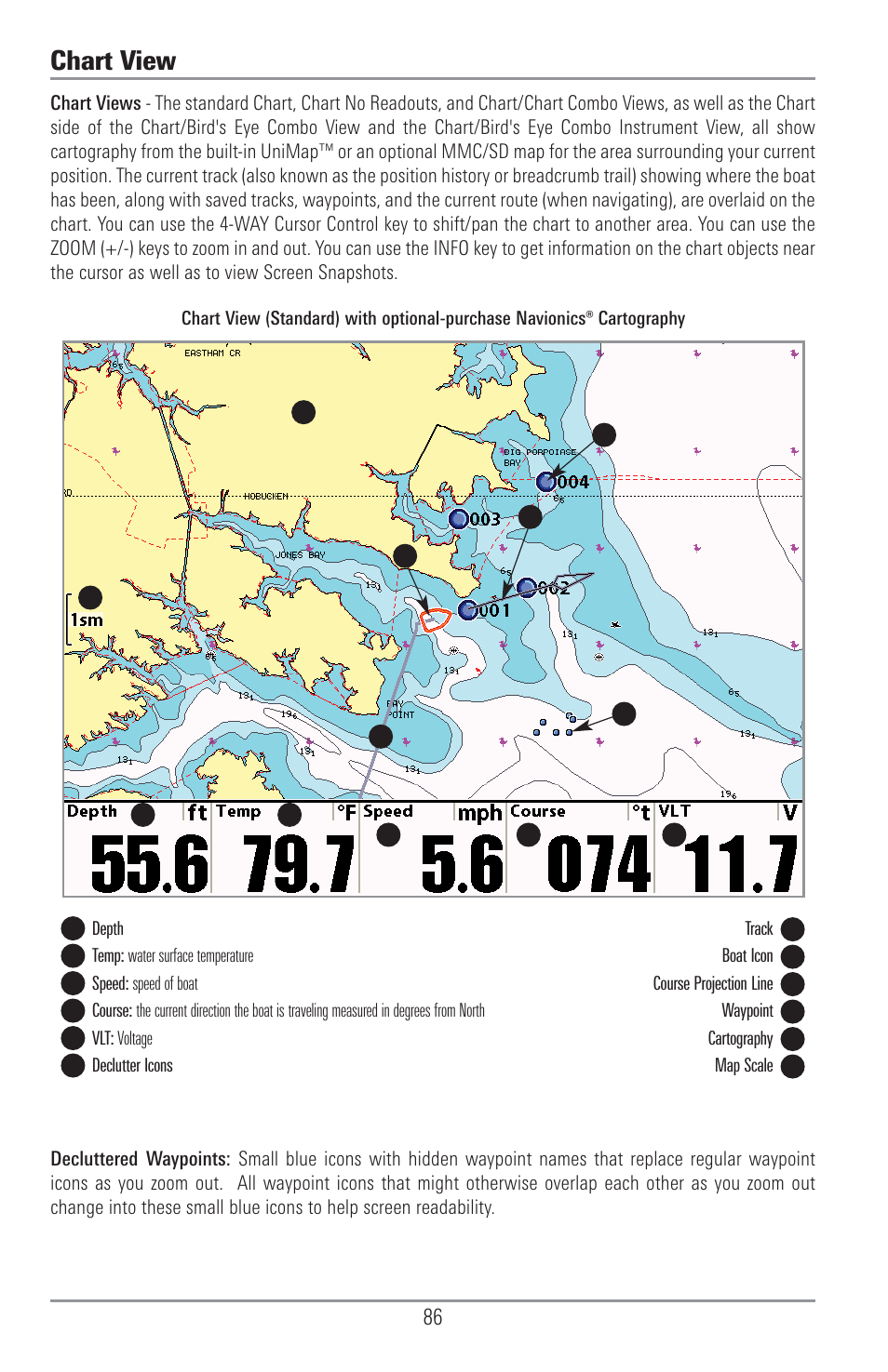 Chart view | Humminbird 1157C User Manual | Page 96 / 200