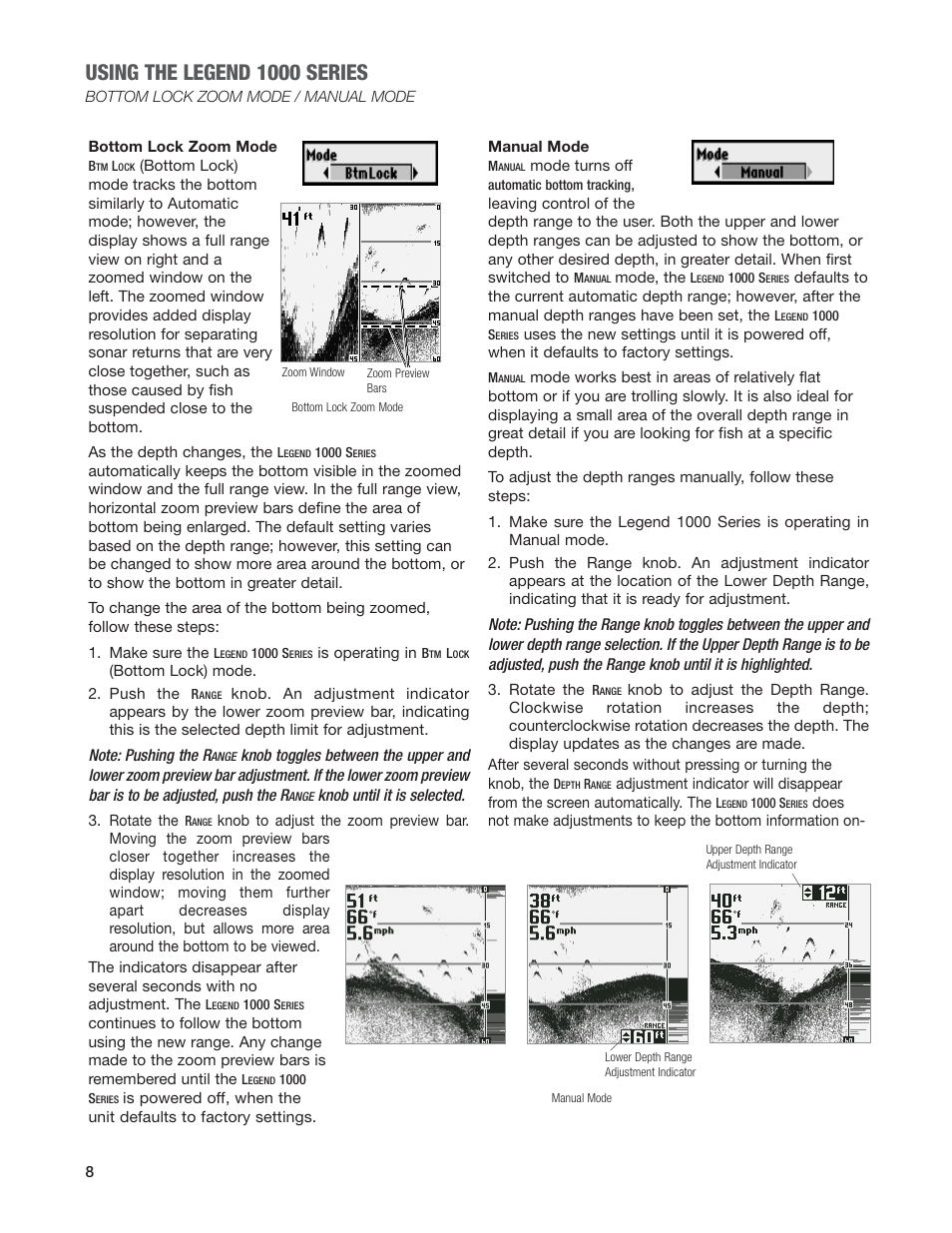 Using the legend 1000 series | Humminbird Legend 1000 User Manual | Page 10 / 18