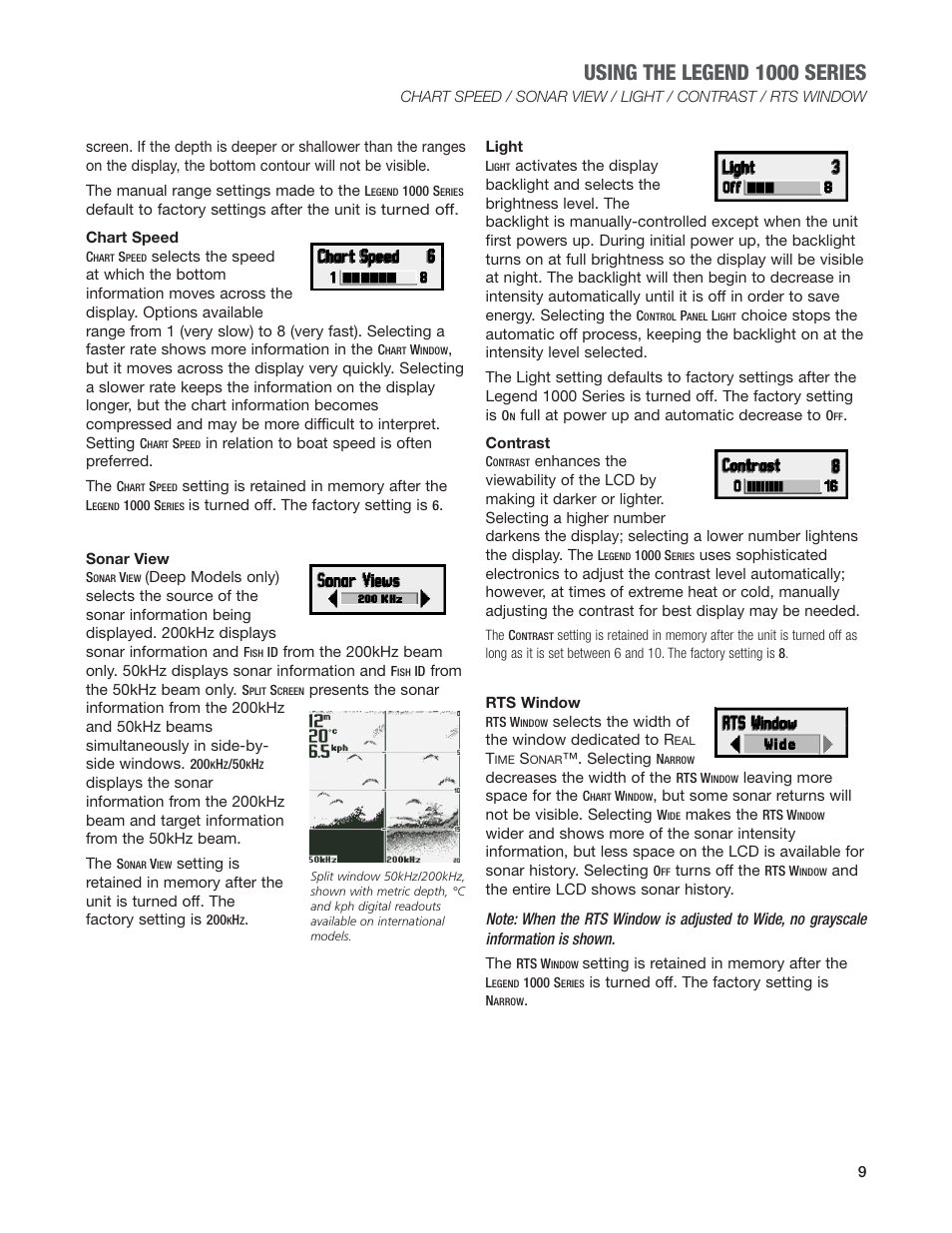 Using the legend 1000 series | Humminbird Legend 1000 User Manual | Page 11 / 18