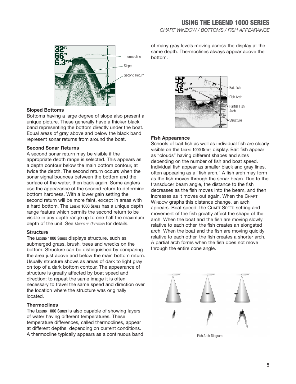 Using the legend 1000 series | Humminbird Legend 1000 User Manual | Page 7 / 18