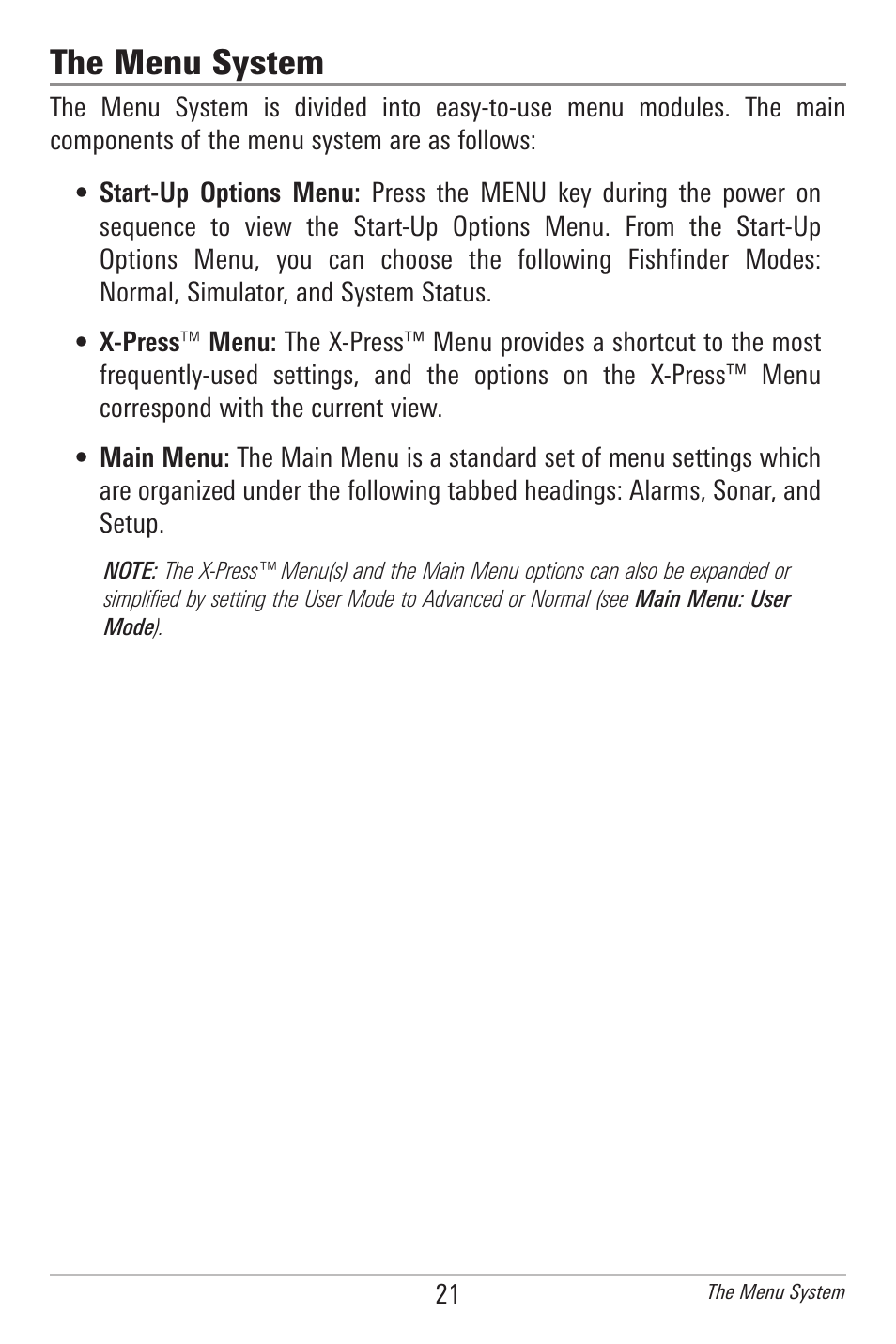 The menu system | Humminbird 500 SERIES 596C User Manual | Page 29 / 82
