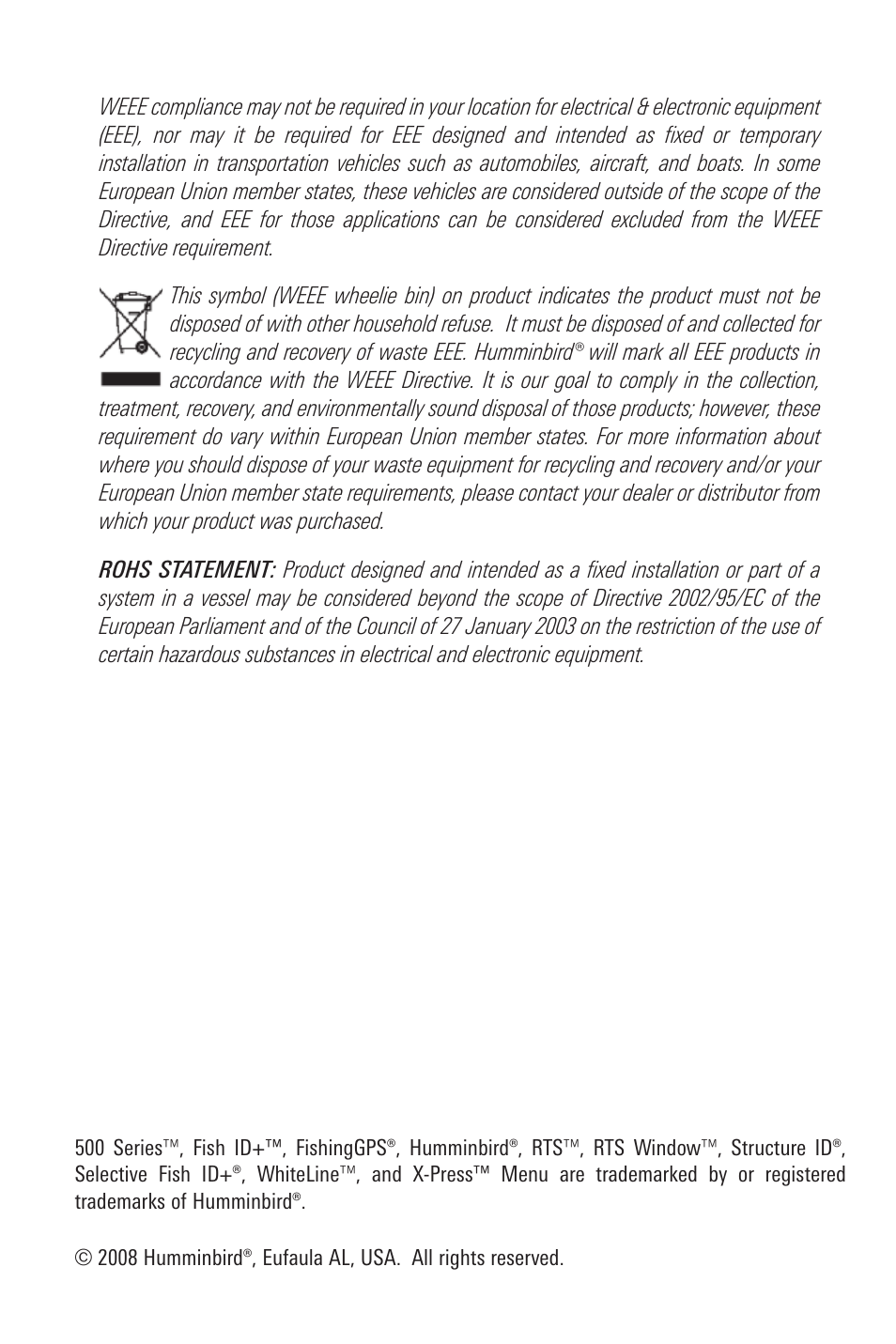 Humminbird 500 SERIES 596C User Manual | Page 3 / 82