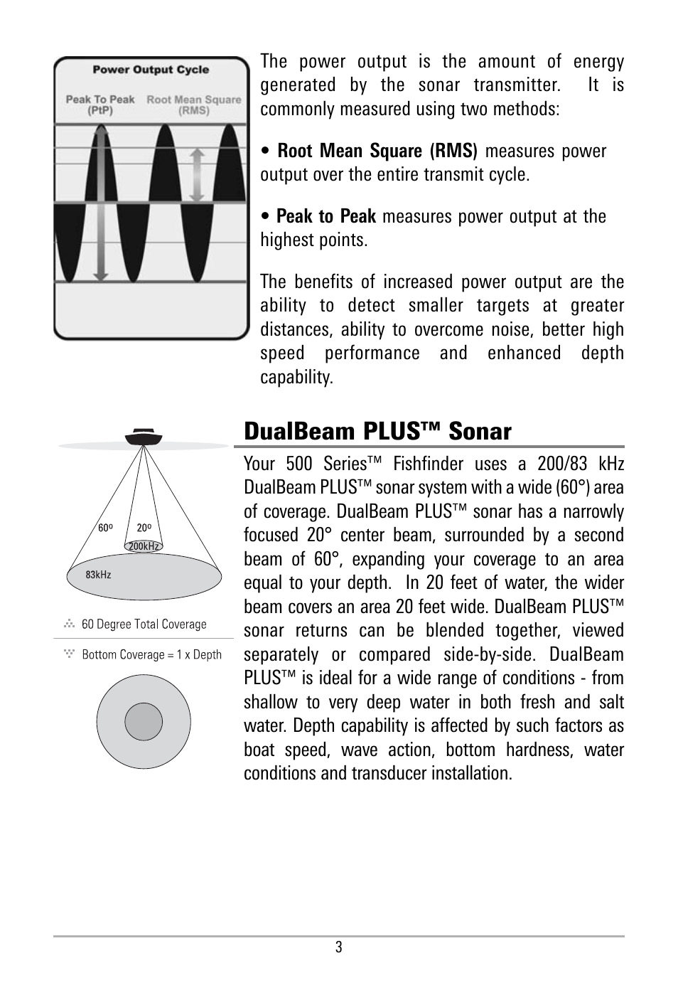 Dualbeam plus™ sonar | Humminbird 500 SERIES 580 User Manual | Page 10 / 134