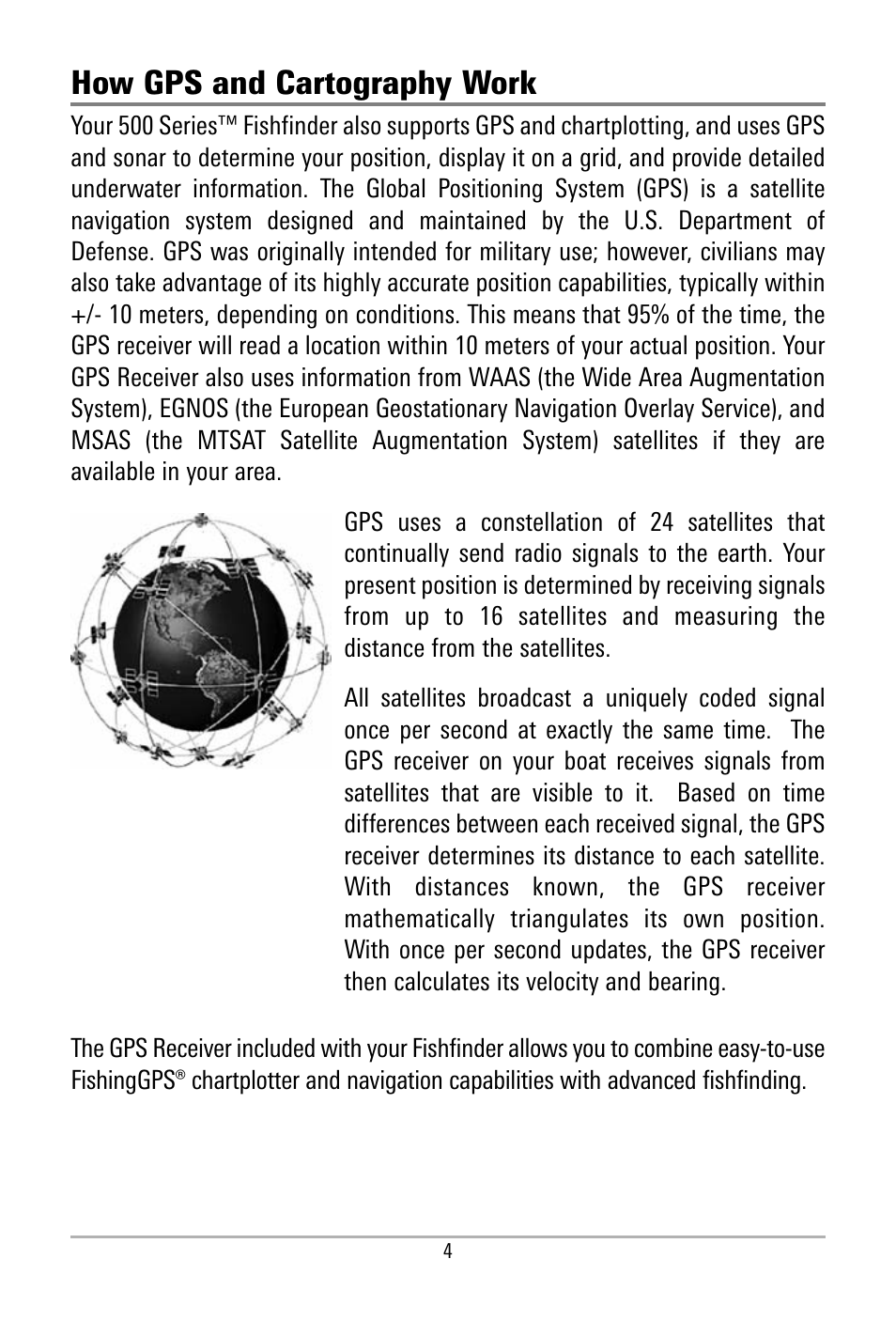 How gps and cartography work | Humminbird 500 SERIES 580 User Manual | Page 11 / 134