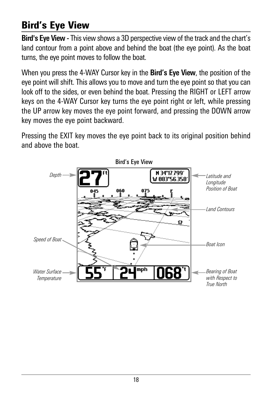 Bird’s eye view | Humminbird 500 SERIES 580 User Manual | Page 25 / 134