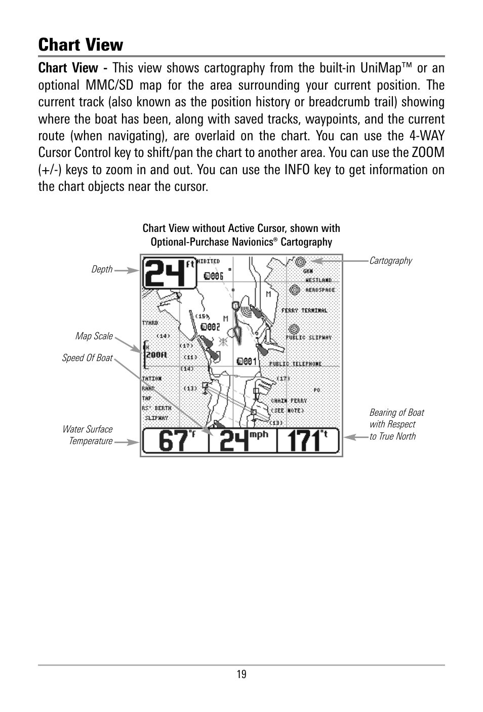 Chart view | Humminbird 500 SERIES 580 User Manual | Page 26 / 134