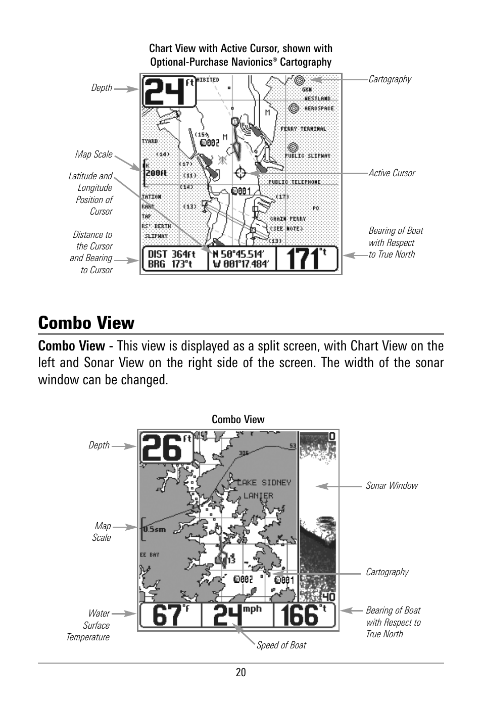 Combo view | Humminbird 500 SERIES 580 User Manual | Page 27 / 134