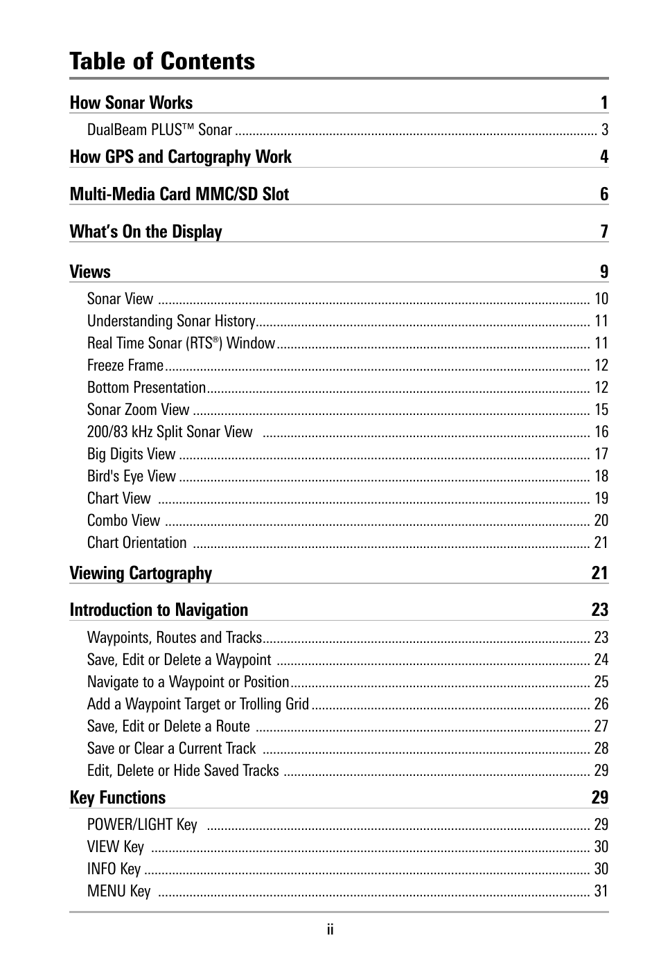 Humminbird 500 SERIES 580 User Manual | Page 3 / 134