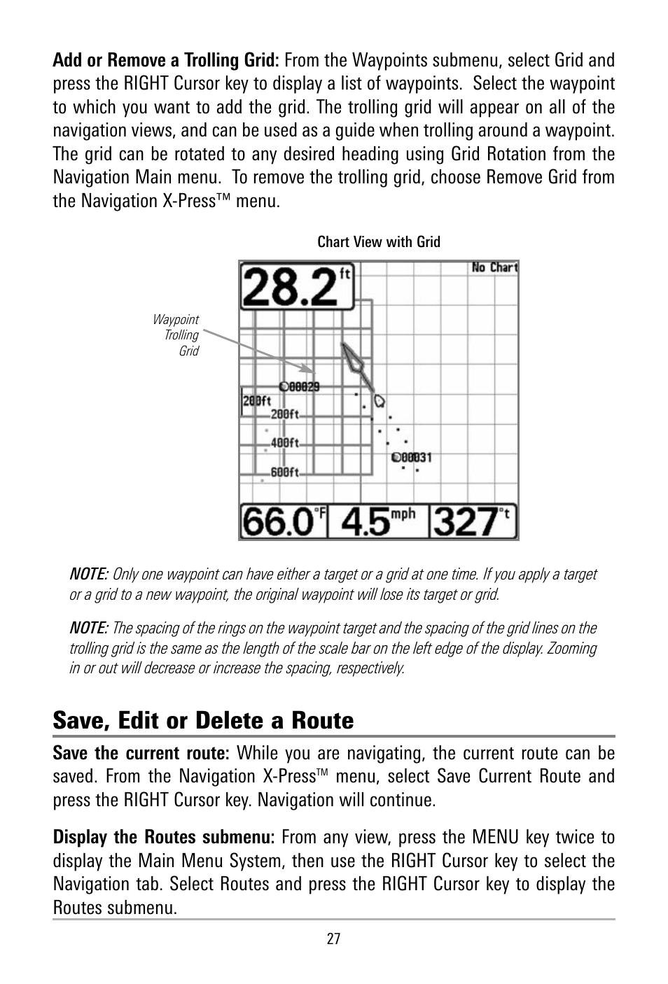 Save, edit or delete a route | Humminbird 500 SERIES 580 User Manual | Page 34 / 134