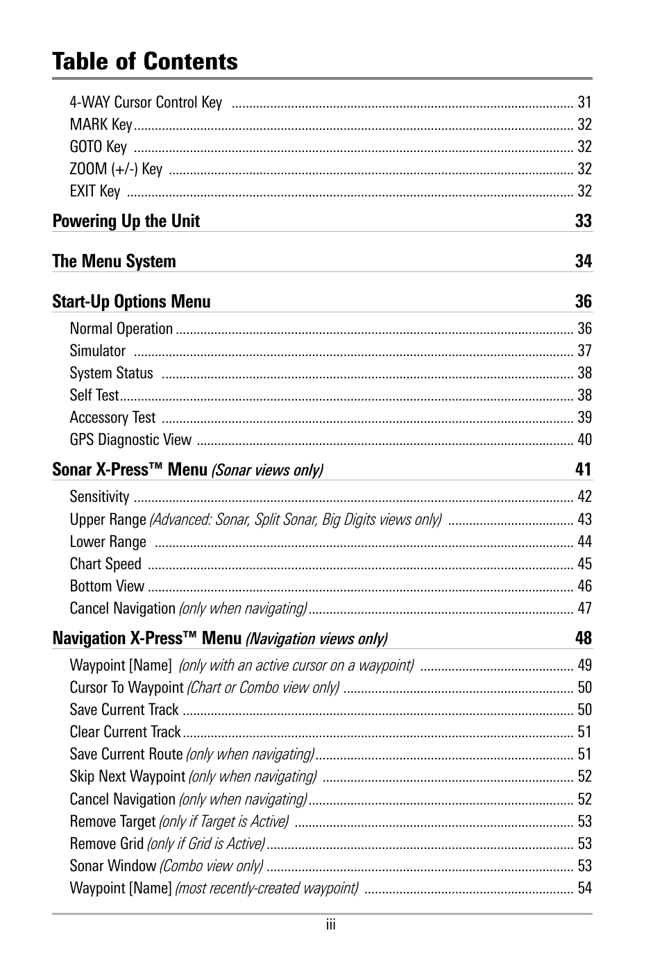 Humminbird 500 SERIES 580 User Manual | Page 4 / 134