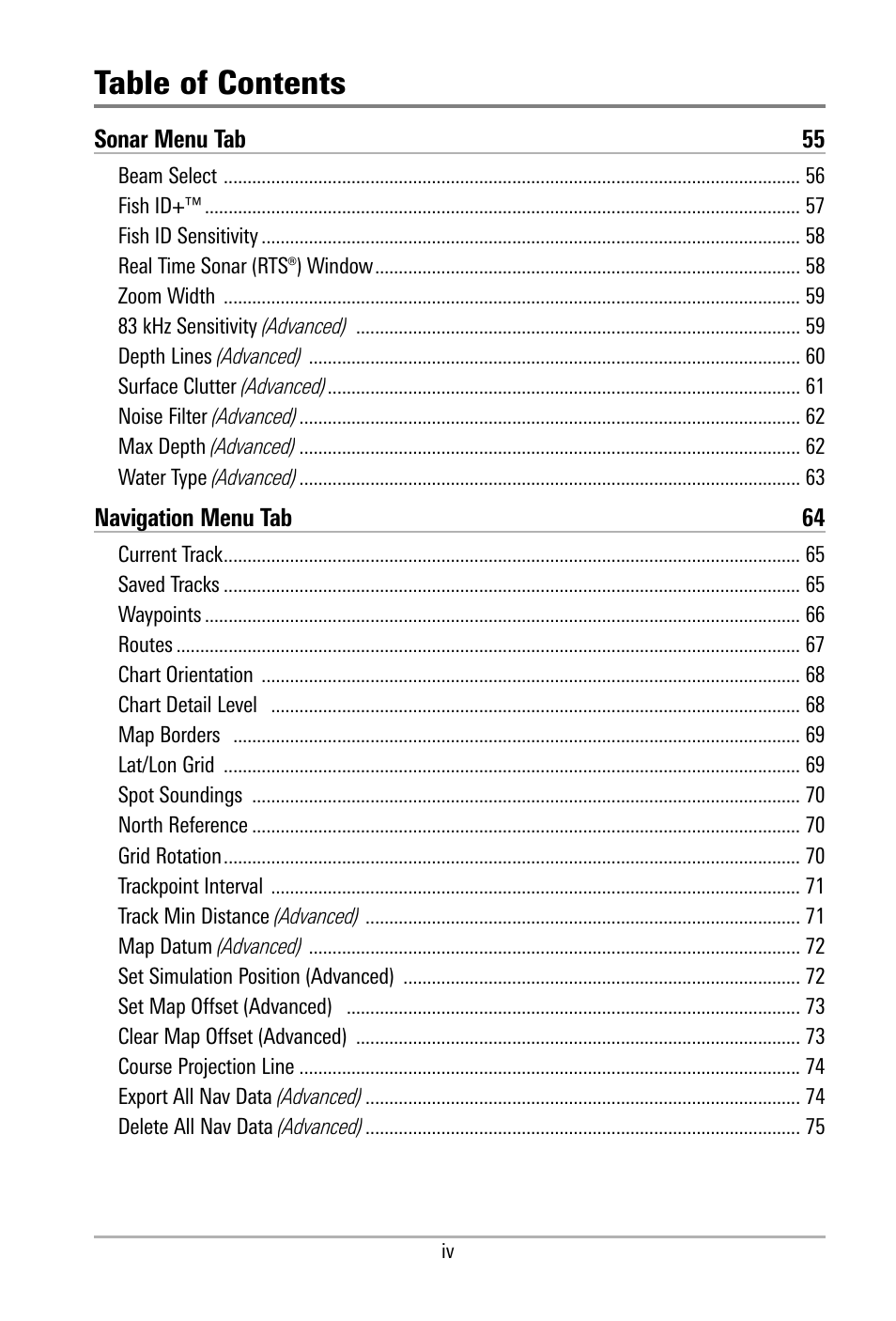 Humminbird 500 SERIES 580 User Manual | Page 5 / 134