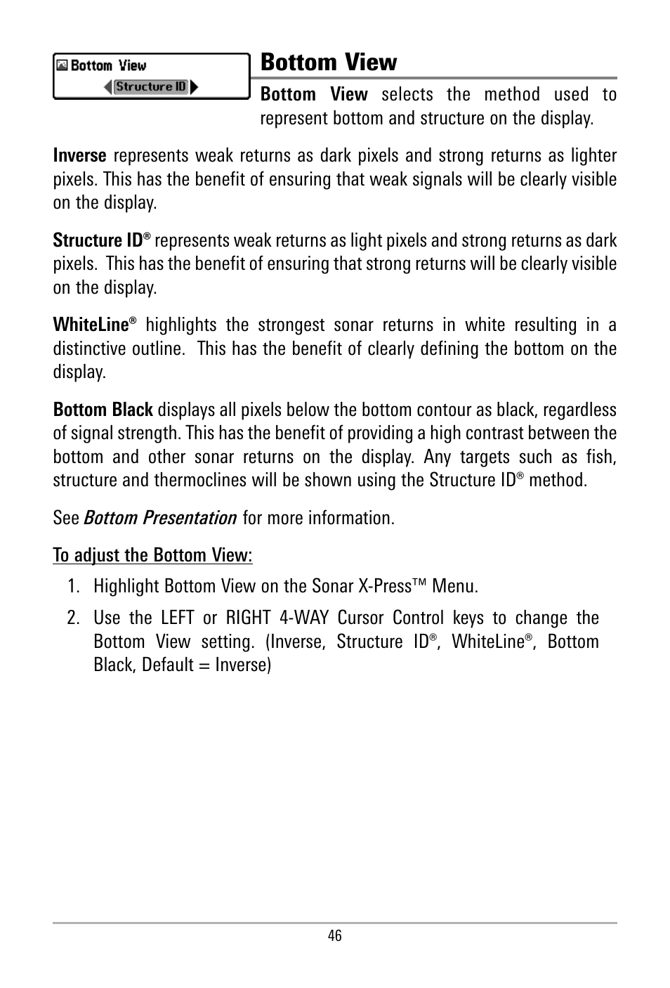 Bottom view | Humminbird 500 SERIES 580 User Manual | Page 53 / 134