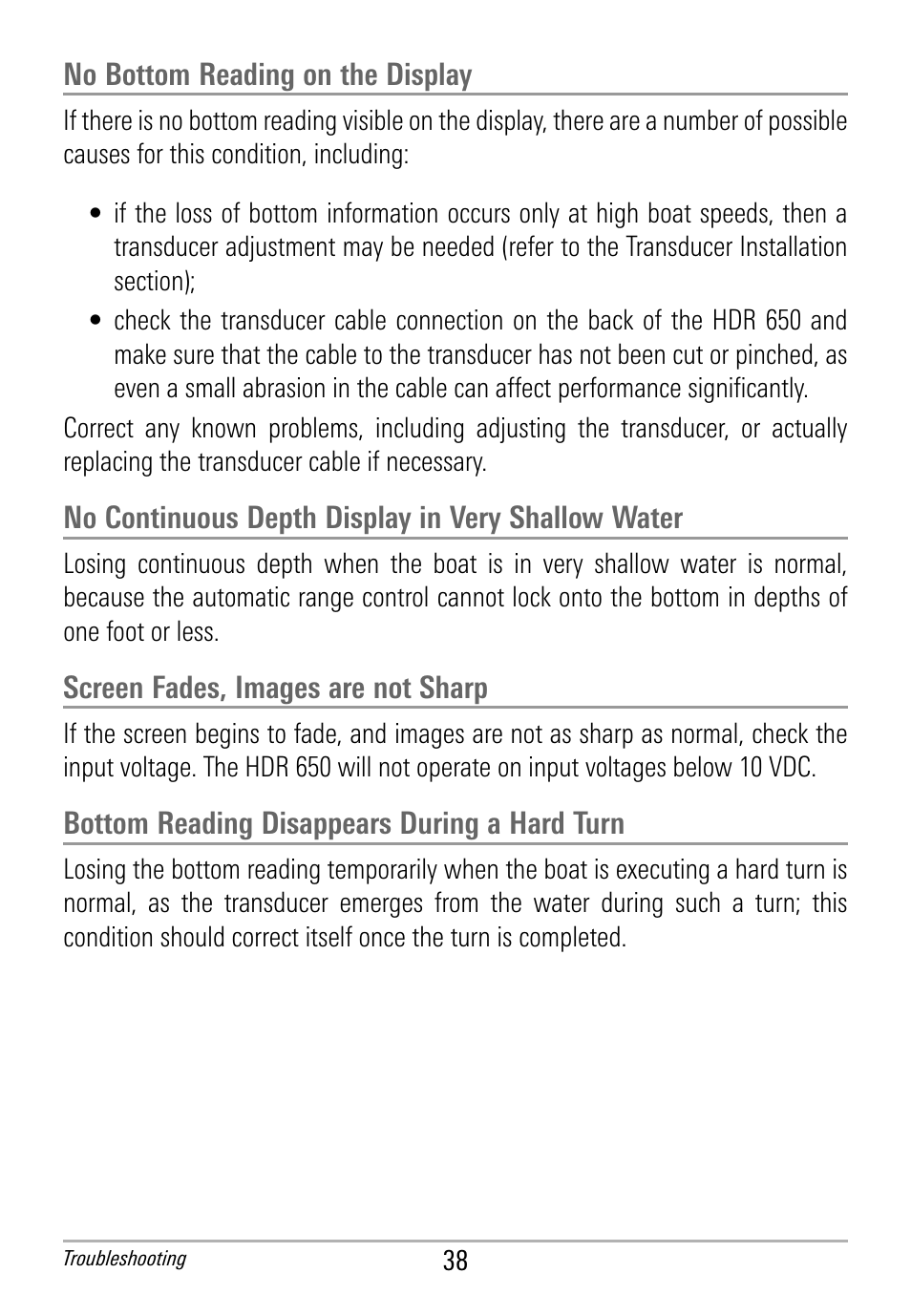 Humminbird HDR 650 User Manual | Page 42 / 48
