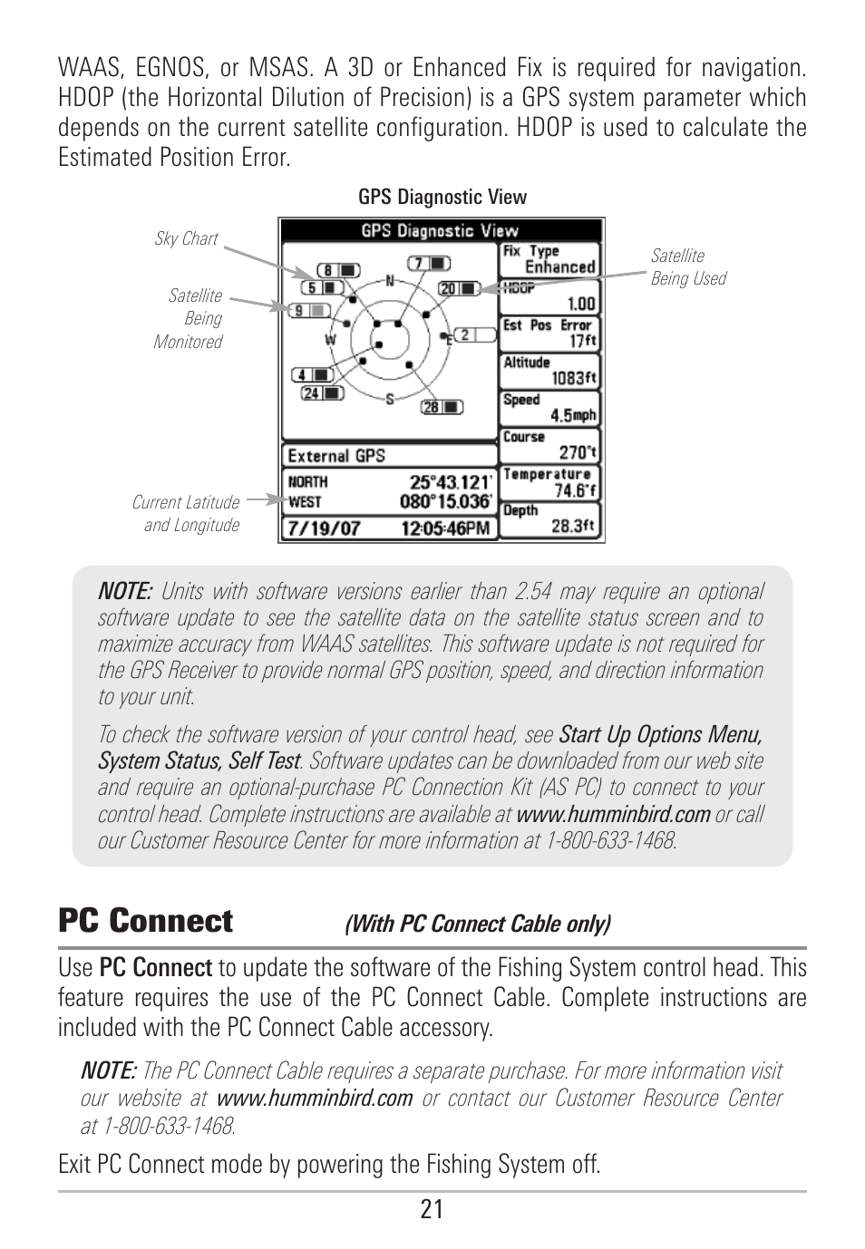 Pc connect | Humminbird 531478-2_B User Manual | Page 27 / 66