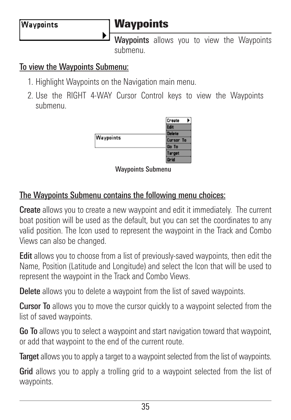 Waypoints | Humminbird 531478-2_B User Manual | Page 41 / 66