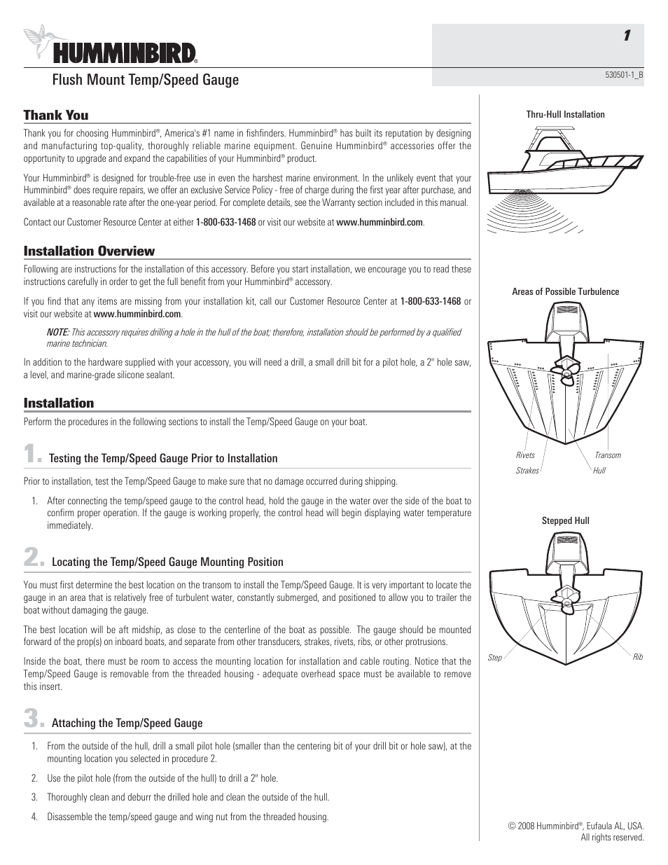 Humminbird 530501-1_B User Manual | 4 pages