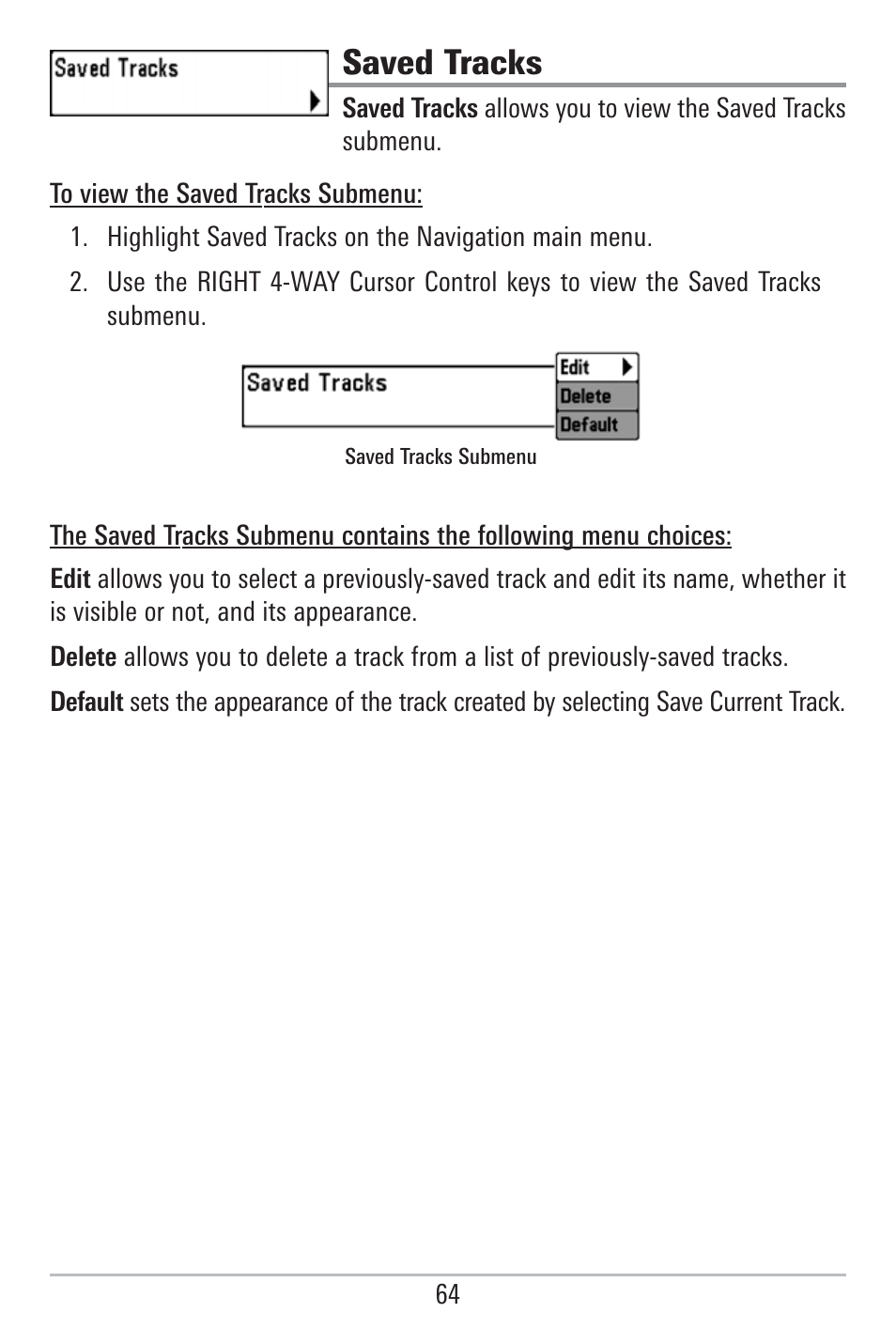 Saved tracks | Humminbird 785C2I User Manual | Page 72 / 120