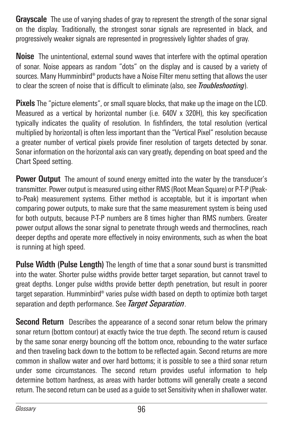 Humminbird 778C User Manual | Page 104 / 107