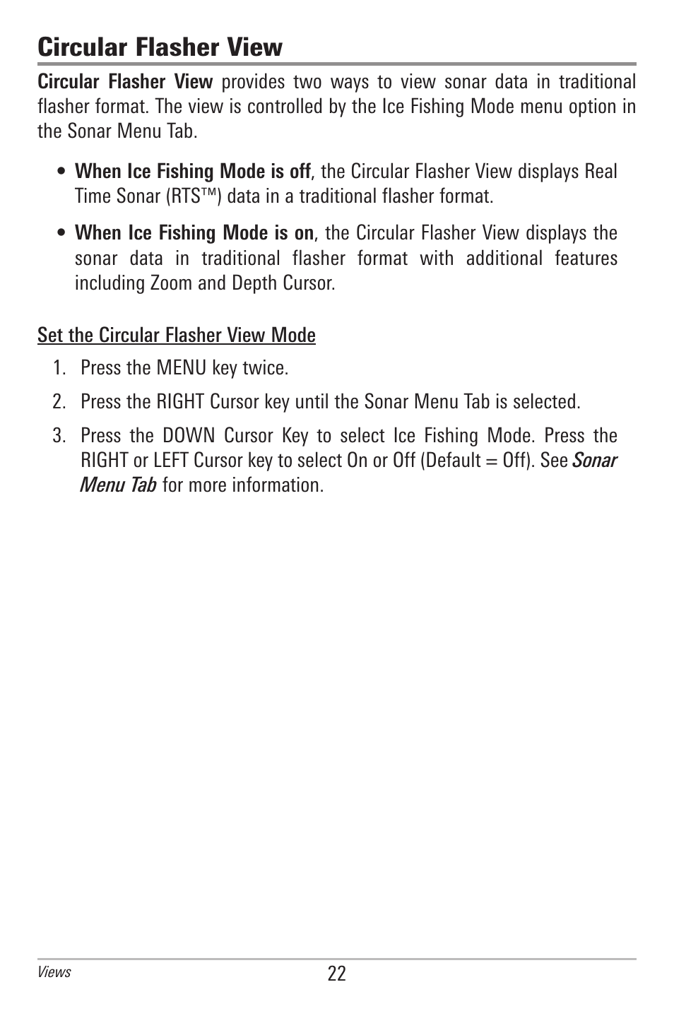 Circular flasher view | Humminbird 778C User Manual | Page 30 / 107