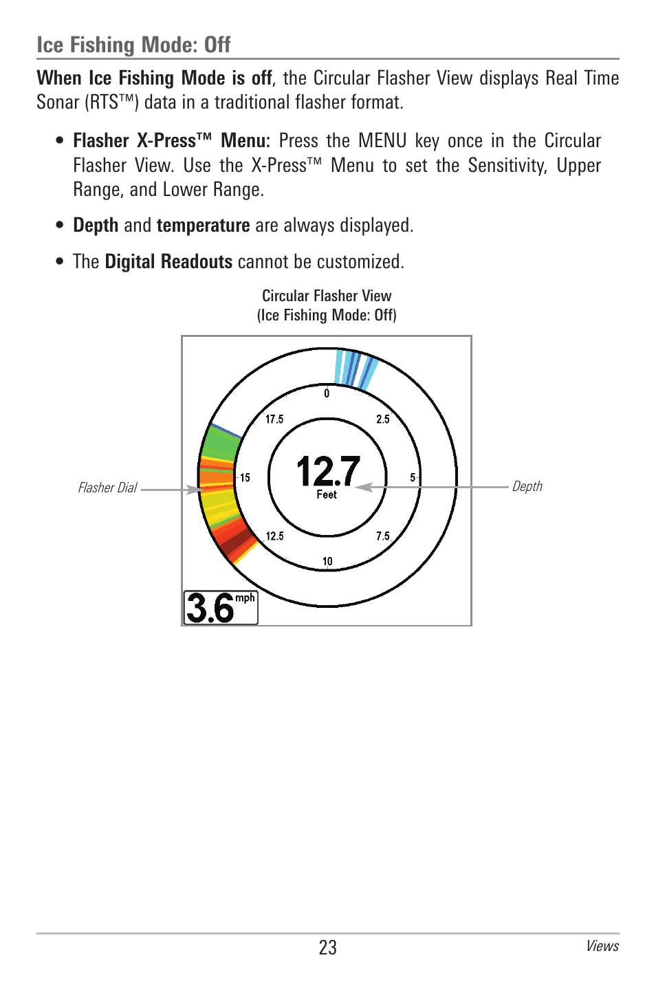 Ice fishing mode: off | Humminbird 778C User Manual | Page 31 / 107