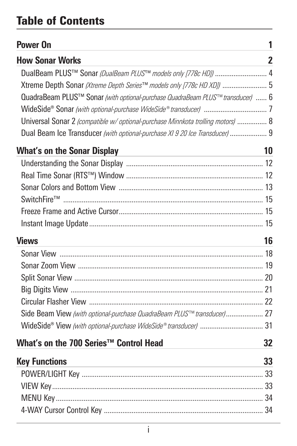 Humminbird 778C User Manual | Page 4 / 107