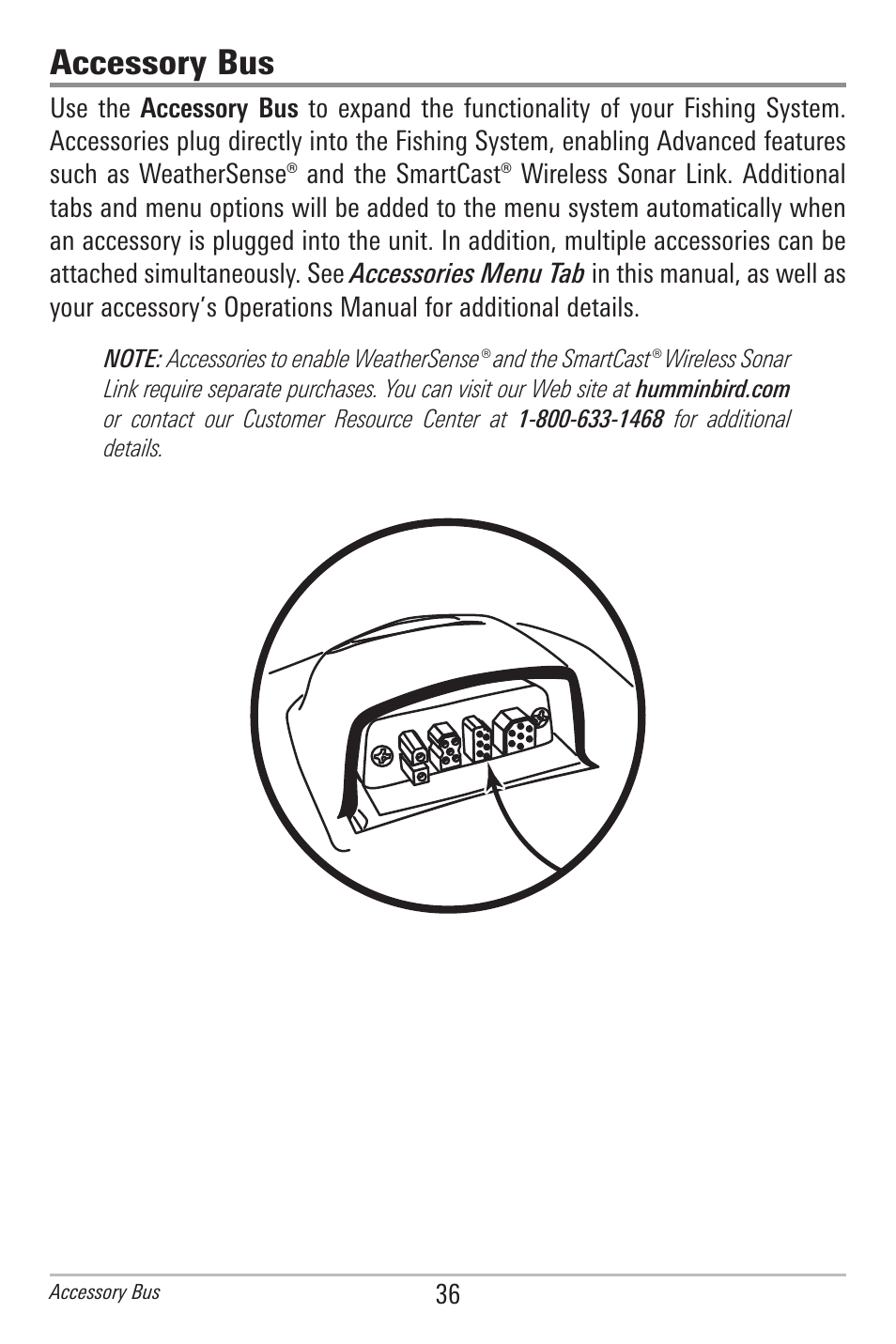 Accessory bus | Humminbird 778C User Manual | Page 44 / 107