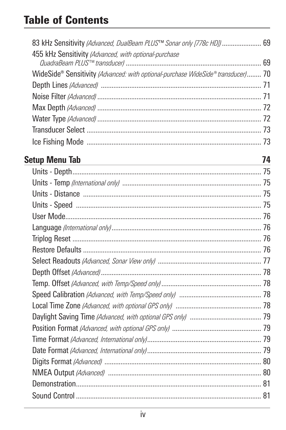 Humminbird 778C User Manual | Page 7 / 107