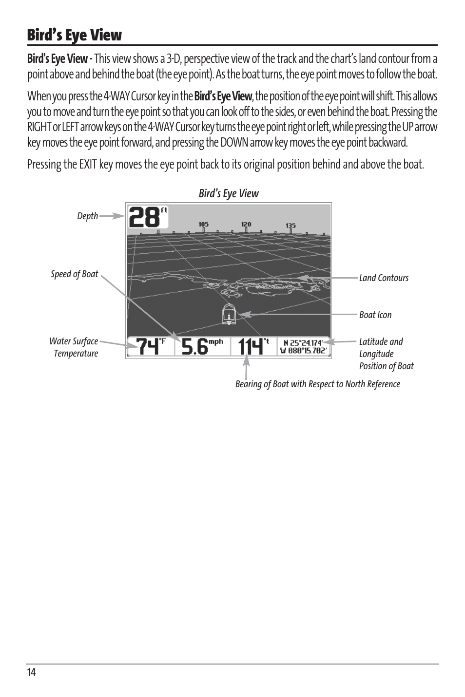 Bird’s eye view | Humminbird Matrix 97 User Manual | Page 18 / 87