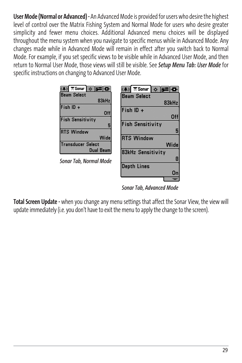 Humminbird Matrix 97 User Manual | Page 33 / 87