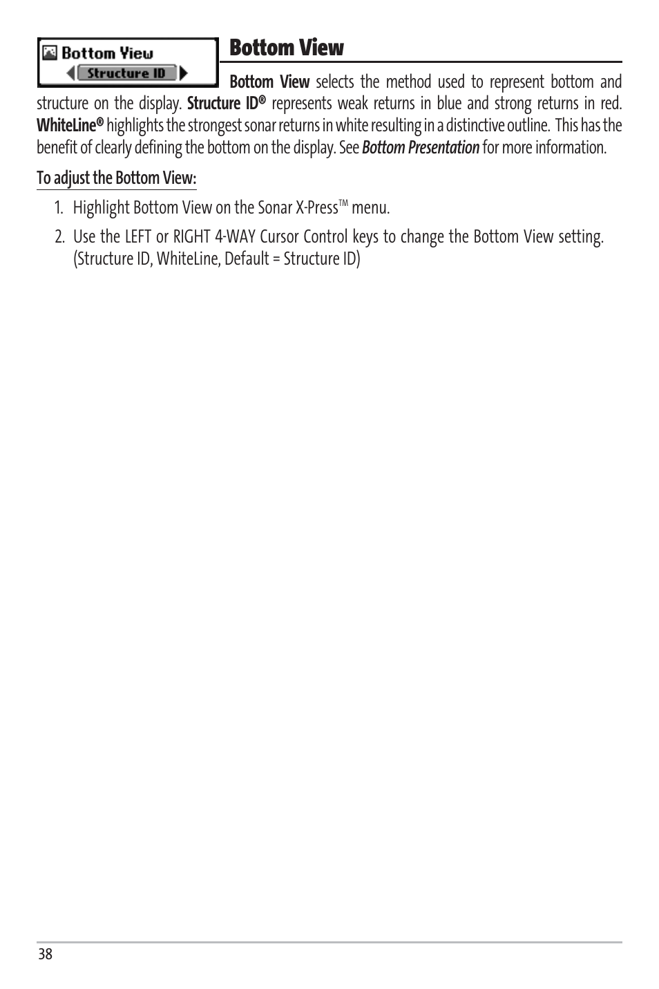 Bottom view | Humminbird Matrix 97 User Manual | Page 42 / 87