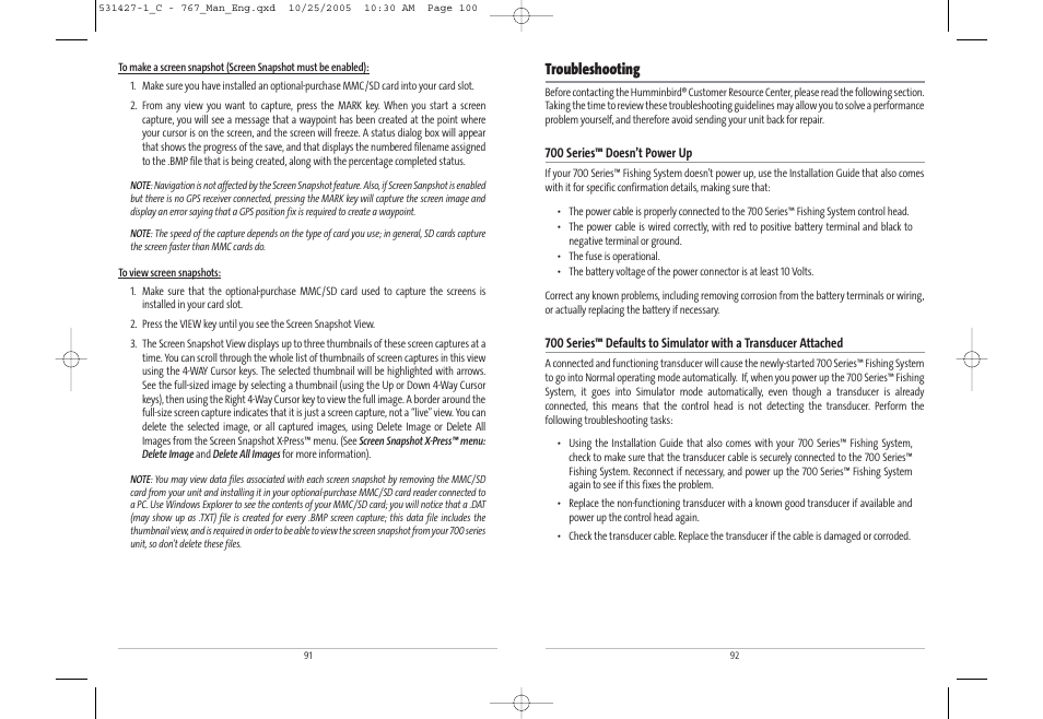 Troubleshooting | Humminbird 767 User Manual | Page 51 / 60