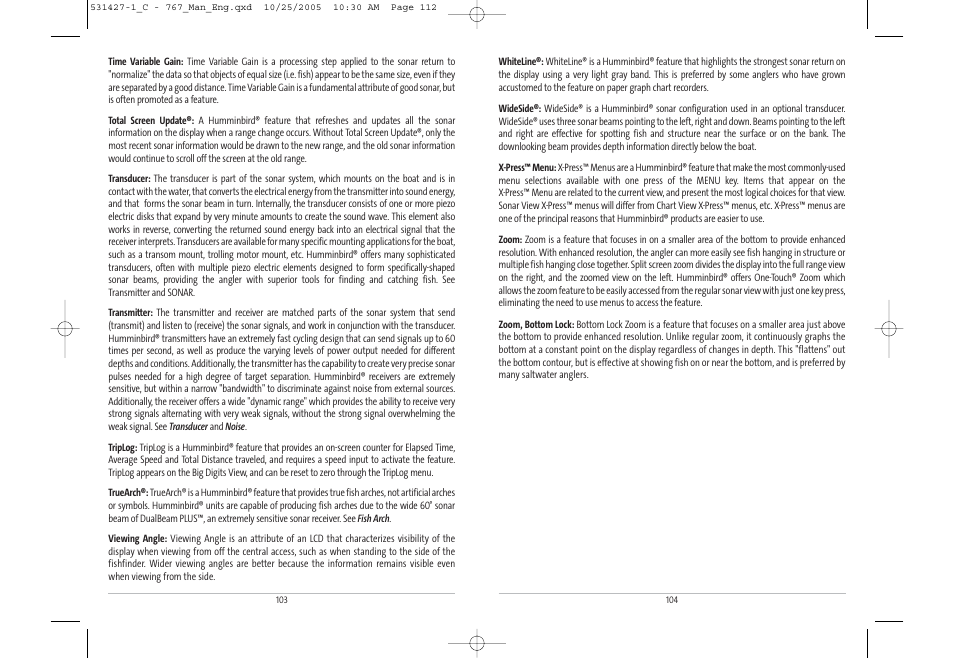 Humminbird 767 User Manual | Page 57 / 60