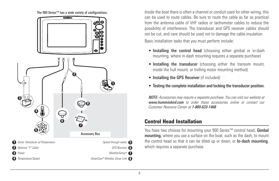 Control head installation | Humminbird 917C User Manual | Page 14 / 141