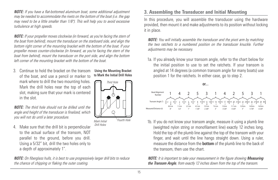 Assembling the transducer and initial mounting | Humminbird 917C User Manual | Page 23 / 141