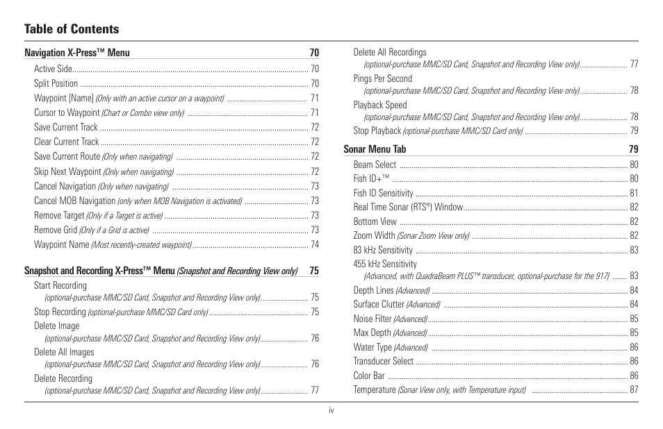 Humminbird 917C User Manual | Page 5 / 141