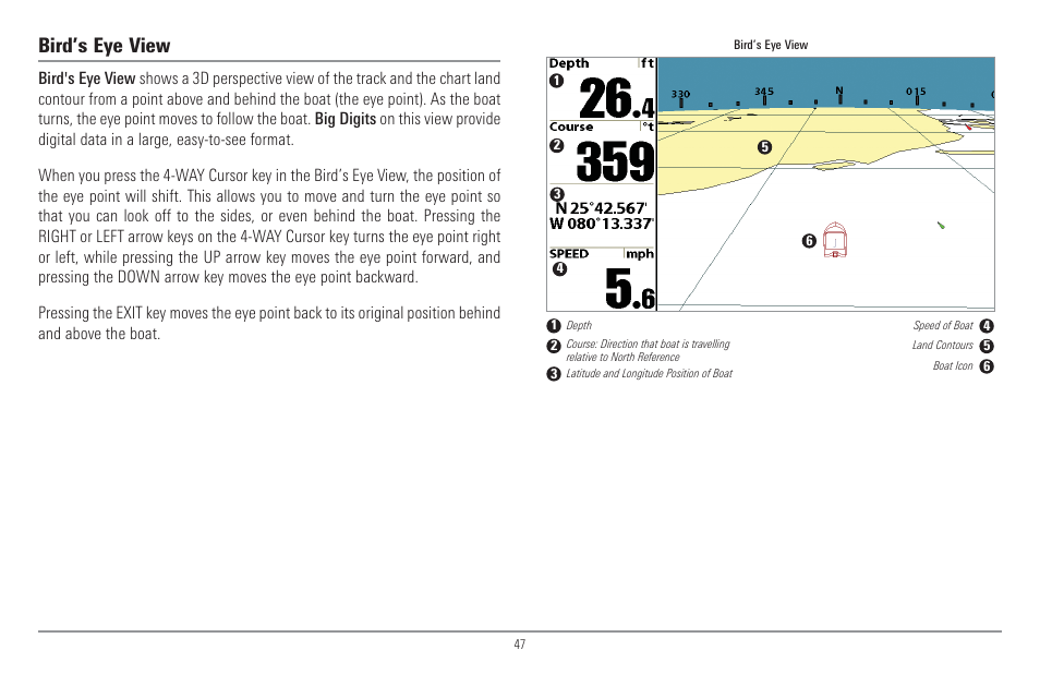 Bird’s eye view | Humminbird 917C User Manual | Page 55 / 141