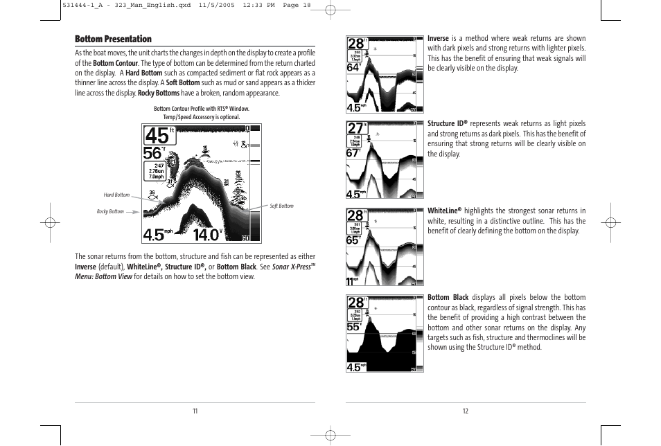 Bottom presentation | Humminbird 531444-1_A User Manual | Page 10 / 37