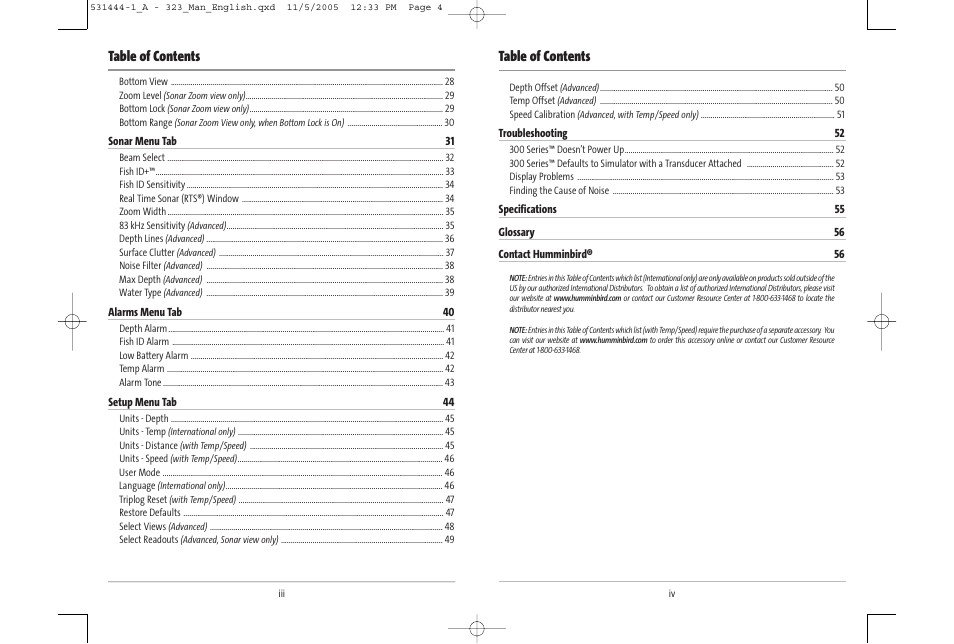 Humminbird 531444-1_A User Manual | Page 3 / 37