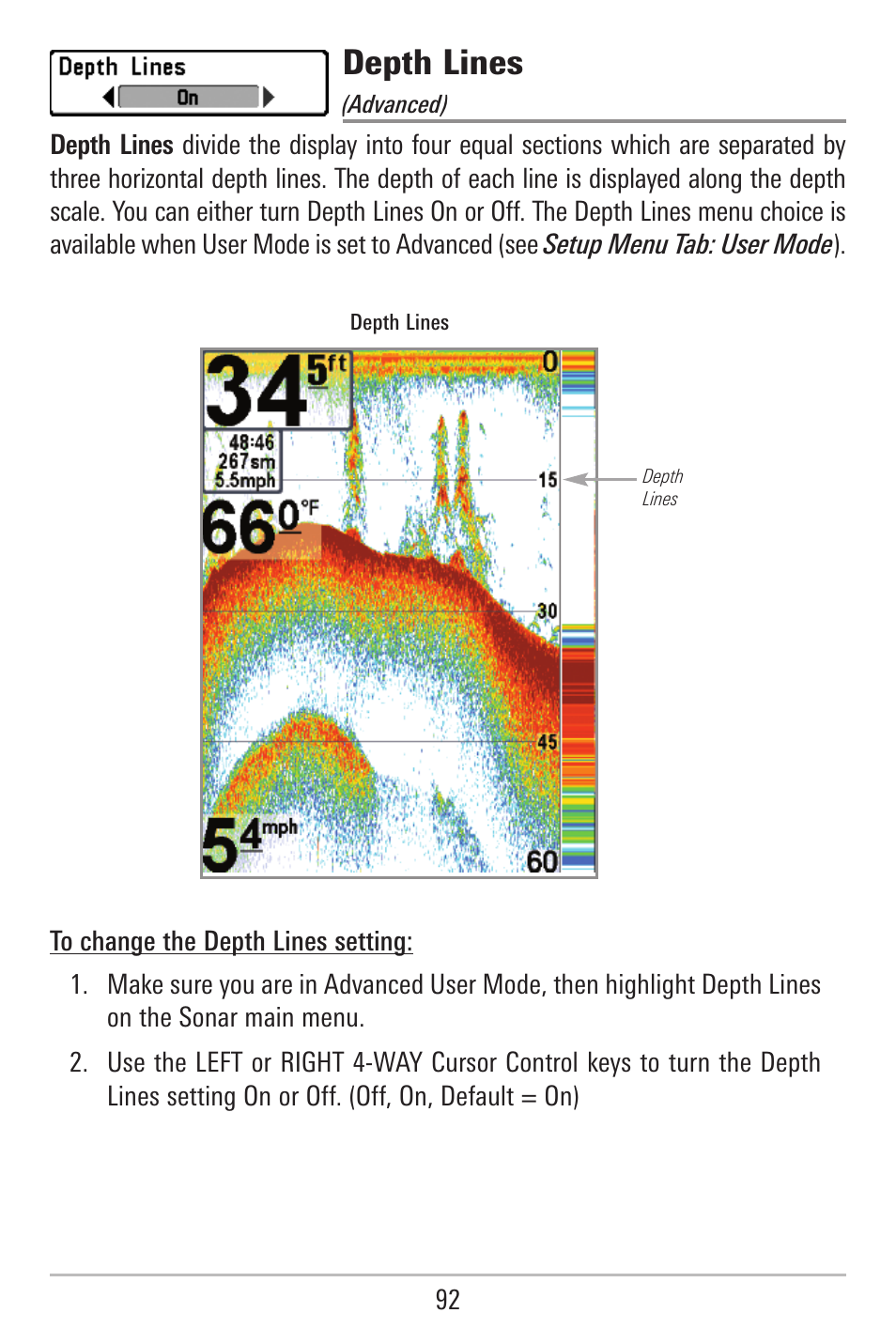 Depth lines | Humminbird 787c2i User Manual | Page 101 / 170