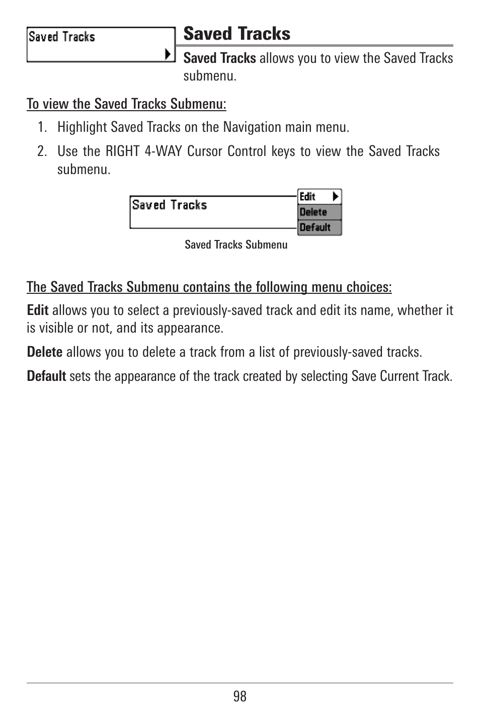 Saved tracks | Humminbird 787c2i User Manual | Page 107 / 170